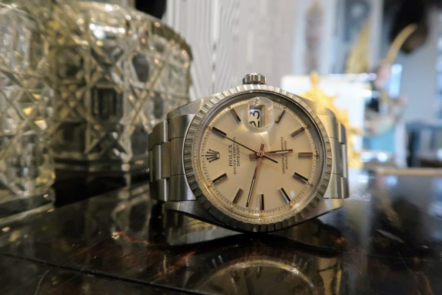 Gamle Rolex-ure er og bliver en eftertragtet vare. Her en ca. 40 år gammel Date-Just hos Franz Jæger & Me til 38.000 kr.