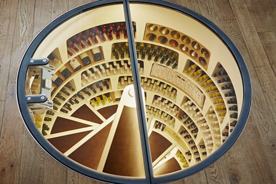 White-Spiral-cellar-with-Hinged-Round-Door-from-above-2